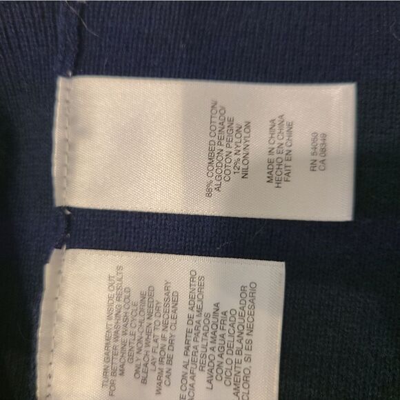 Jones Of New York Navy Sweater with White Trim - Picture 6 of 6
